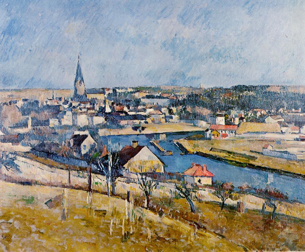 Ile de France Landscape - Paul Cezanne Painting